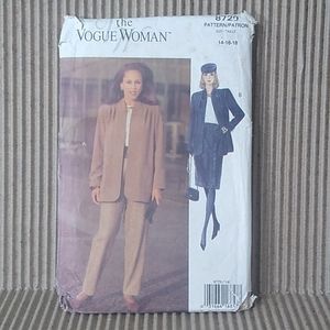 Vintage Vogue Pattern 8729 Petite Jacket Skirt and Pants Pattern 14-18